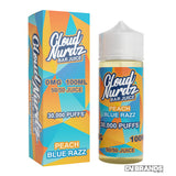 Cloud Nurdz Peach Blue Razz 100ml 50/50